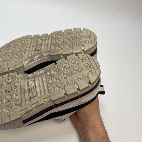 Puma Mayze Platform Womens Size 7 US White Black Athletic Leather Shoes Sneakers - Picture 8 of 14